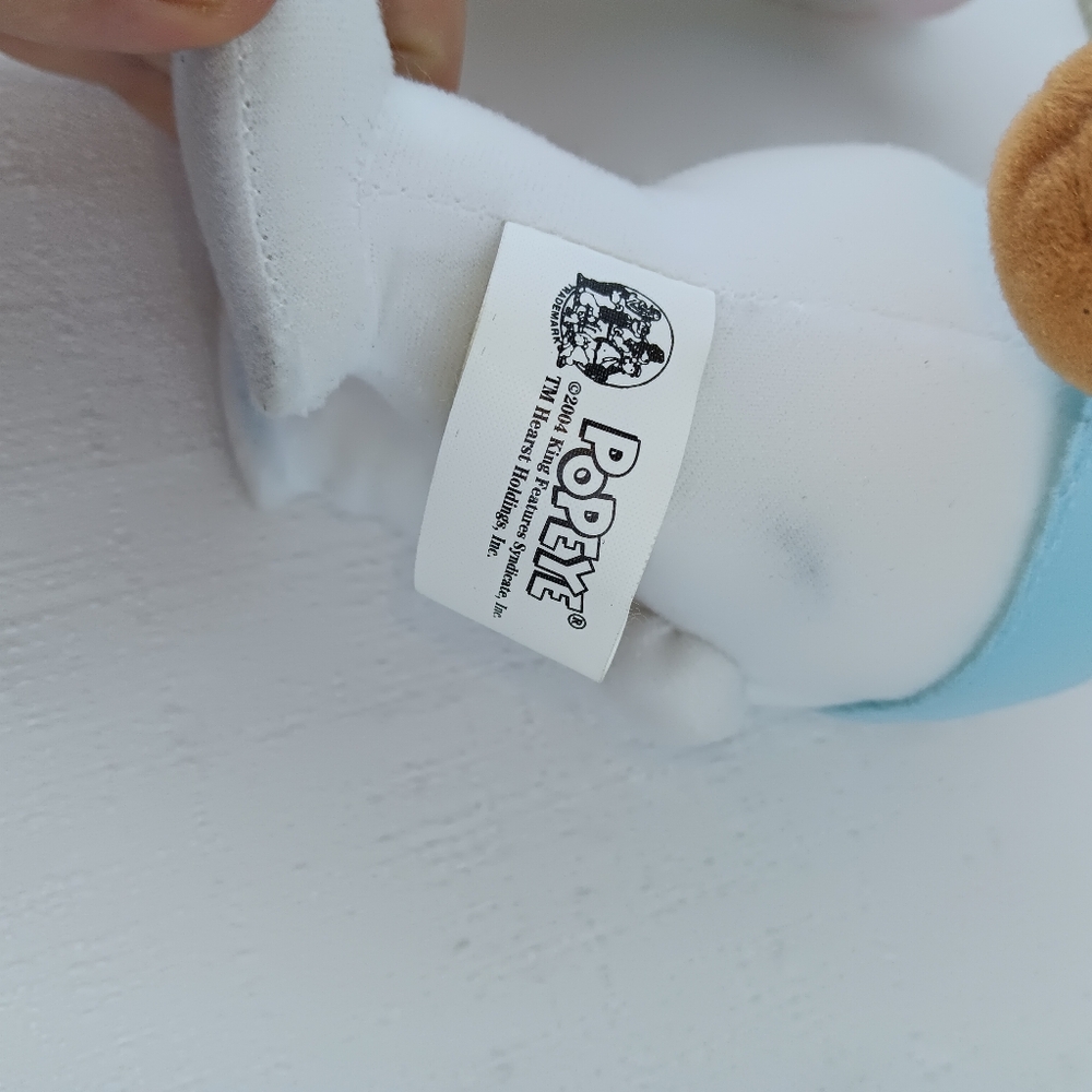 Popeye's Popeye An Wimpy As Bunny Rabbit plush 12" basket w hamburger plush 2004 - Picture 9 of 15